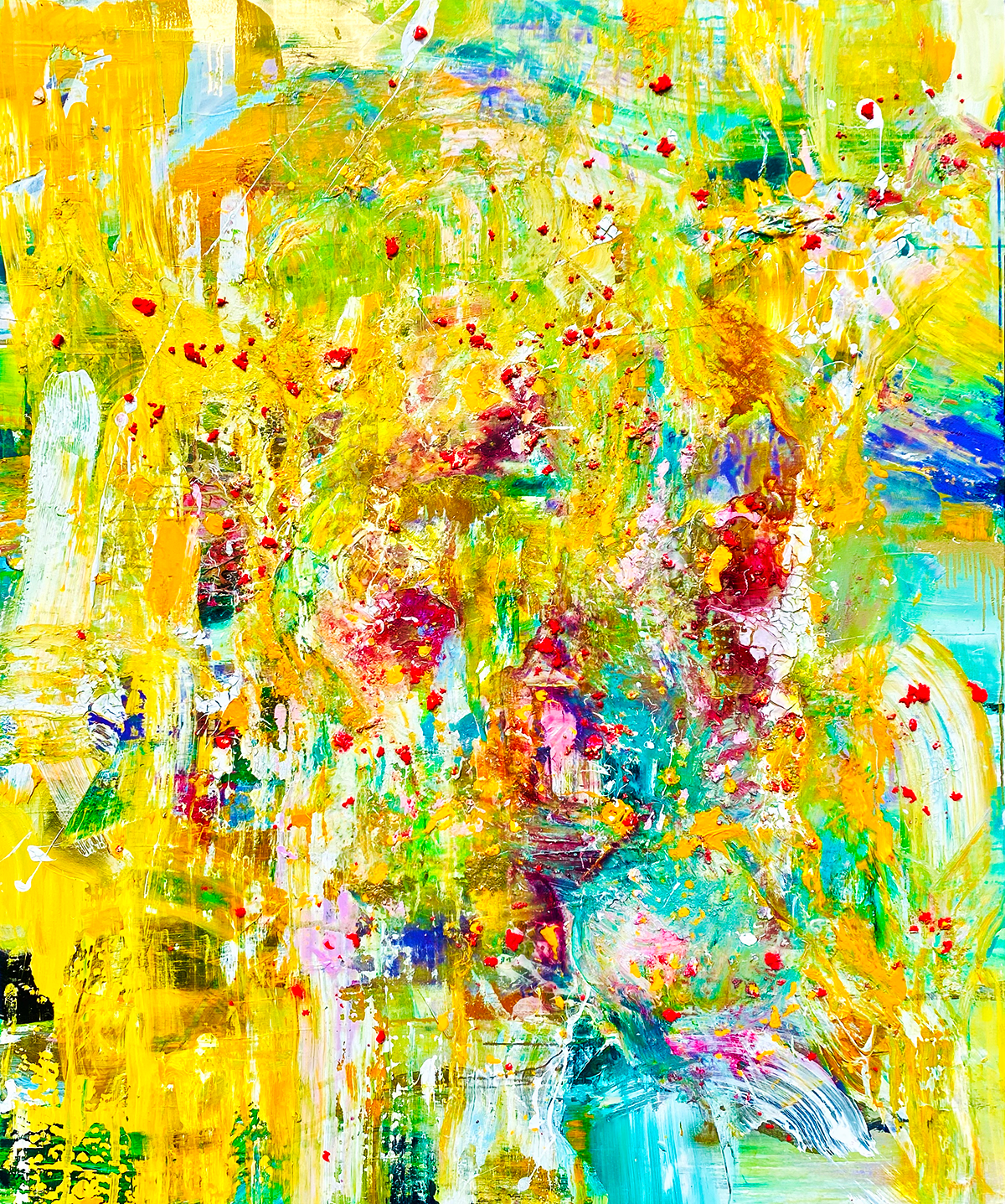 Tangerine Dream | 72x60 | Acrylic, Spray Paint, Mixed Media